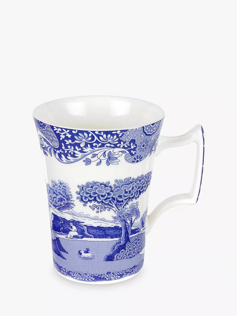 Spode Blue Italian Cottage mugs set of 4 280ml (British brand)