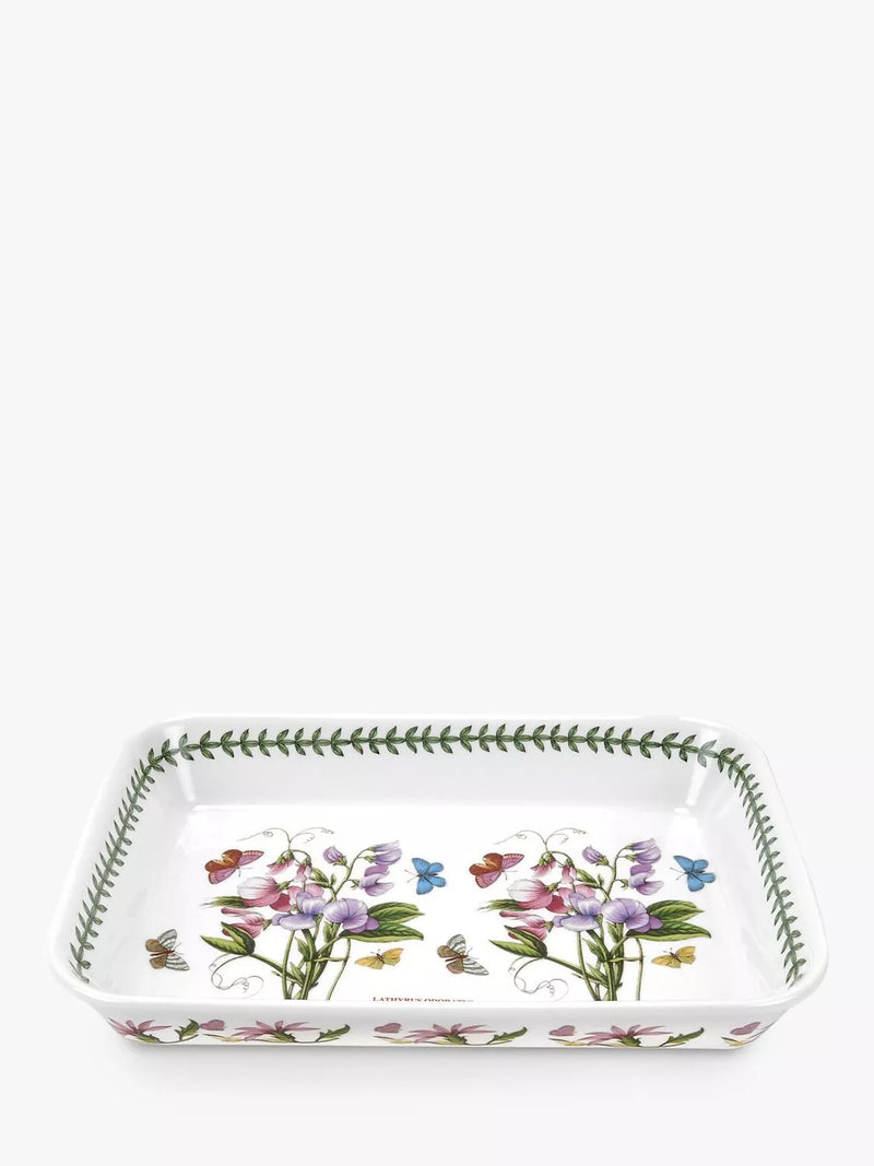 Portmeirion Botanic Garden sweet pea lasagne dish 36.5cm (British brand)