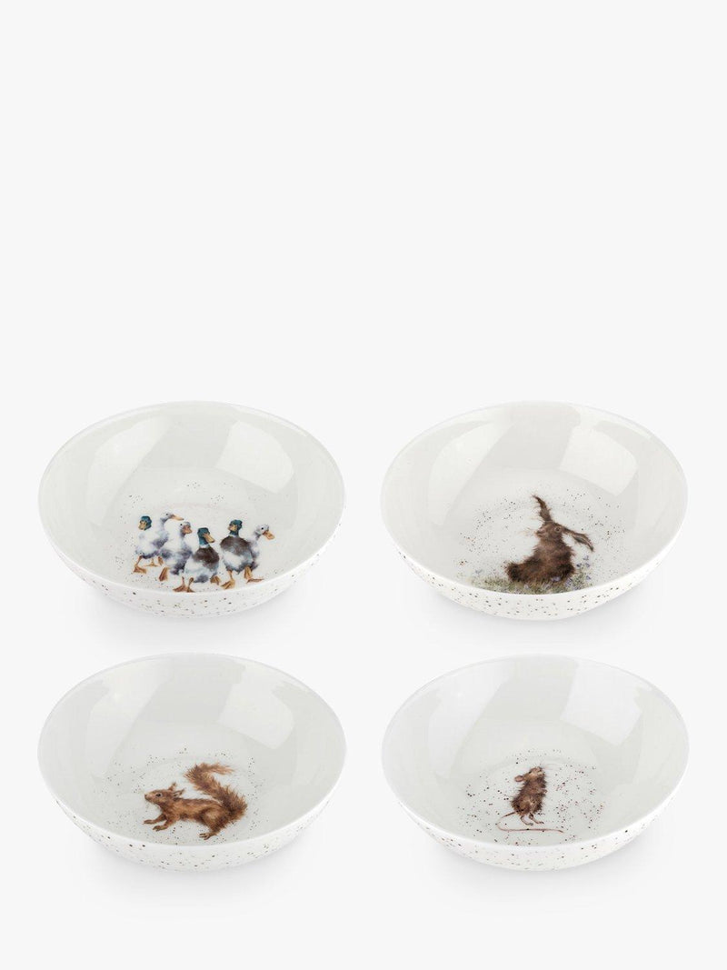 Wrendale Designs 12 piece bone china dinnerware set, imported from the UK