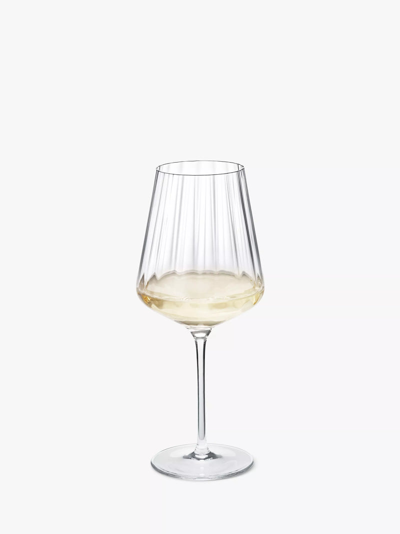 Georg Jensen Bernadotte crystal white wine glass set of six 430ml, UK version