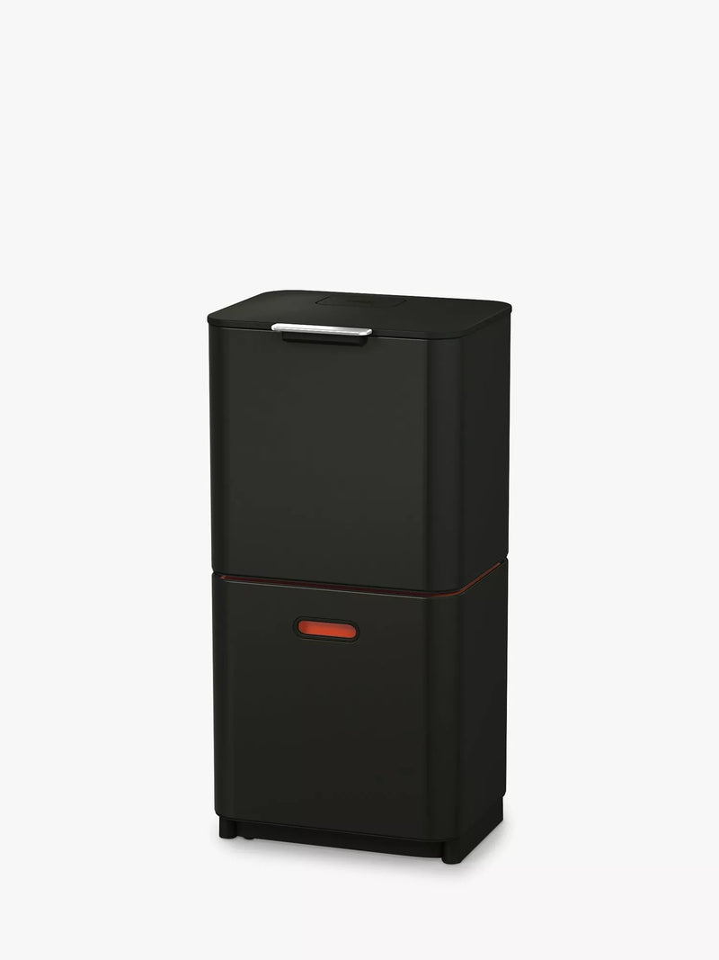 Joseph Joseph Totem Max 60L black waste and recycling bin, UK version