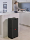 Joseph Joseph Totem Max 60L black waste and recycling bin, UK version