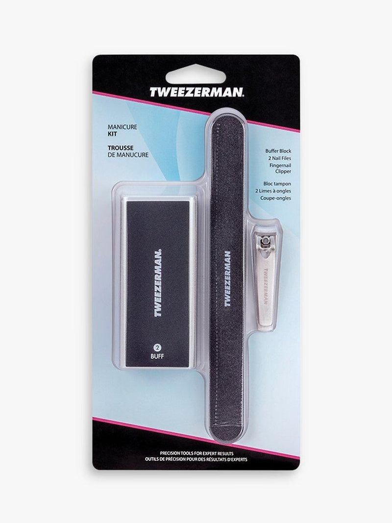Tweezerman manicure kit with nail clipper, files, and buffer (British brand)