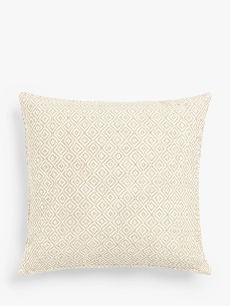 Diamond Pattern Woven Cushion with Duck Feather Filling