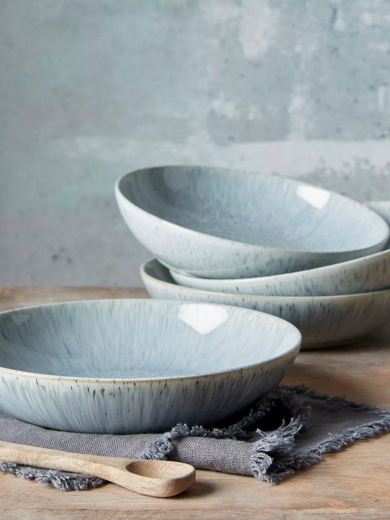 Denby Halo Speckle stoneware pasta bowls set of 4 22cm - British product