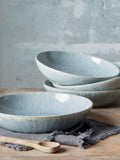 Denby Halo Speckle stoneware pasta bowls set of 4 22cm - British product