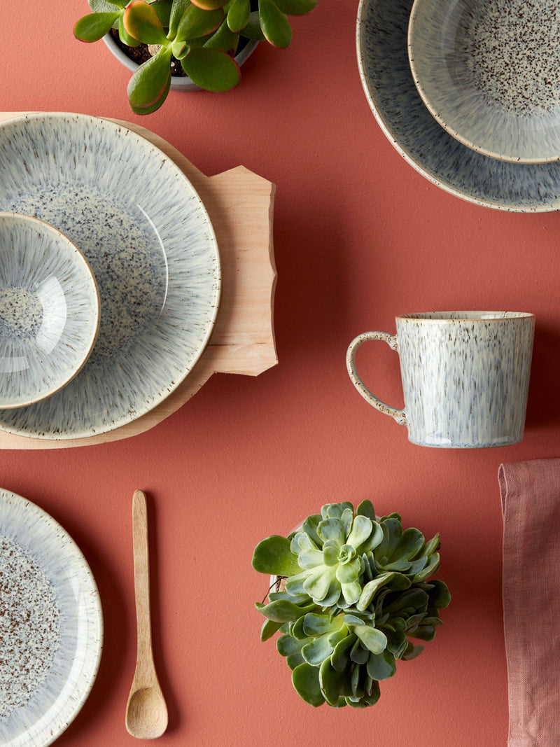 Denby Halo Speckle stoneware pasta bowls set of 4 22cm - British product