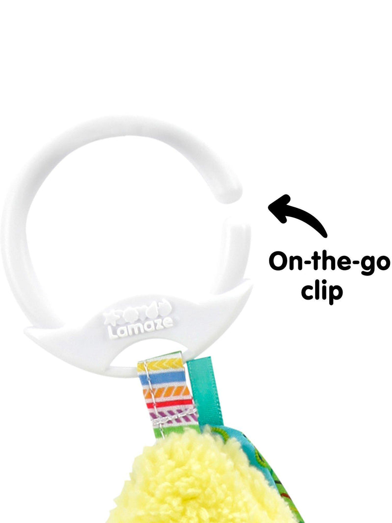 Lamaze banana activity toy with on-the-go clip, UK version
