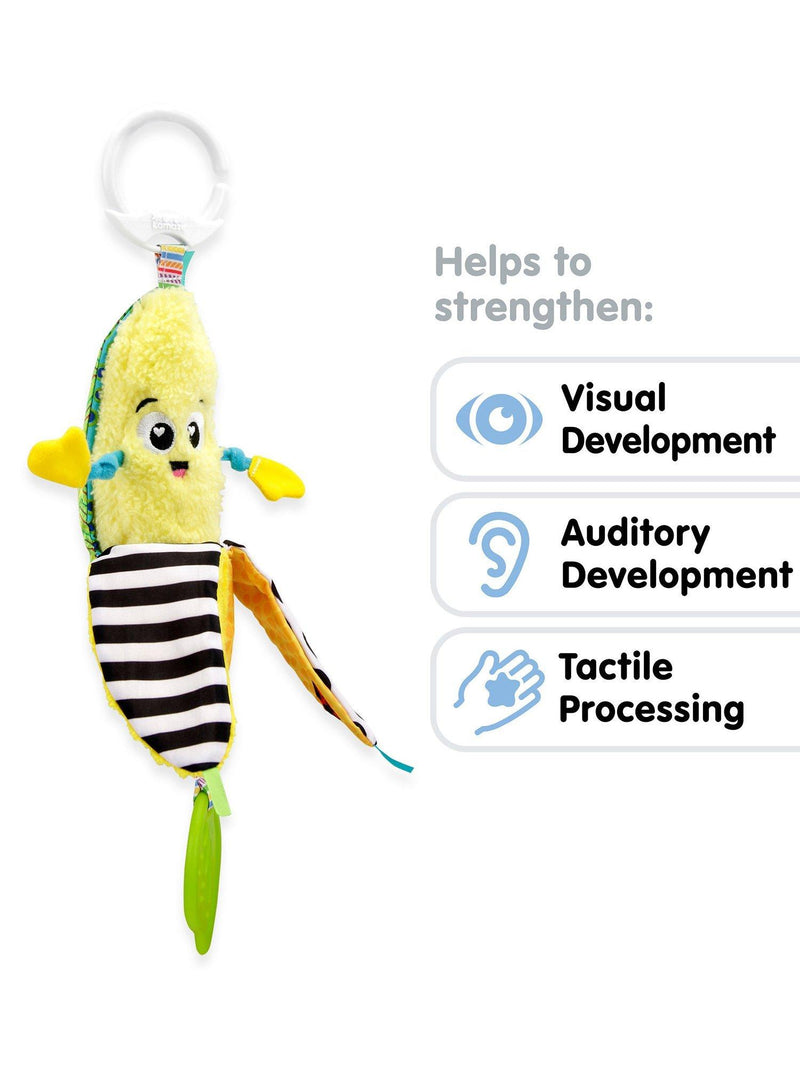 Lamaze banana activity toy with on-the-go clip, UK version