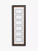 John Lewis multi-aperture photo frame 6 photos 10 x 15cm black gold