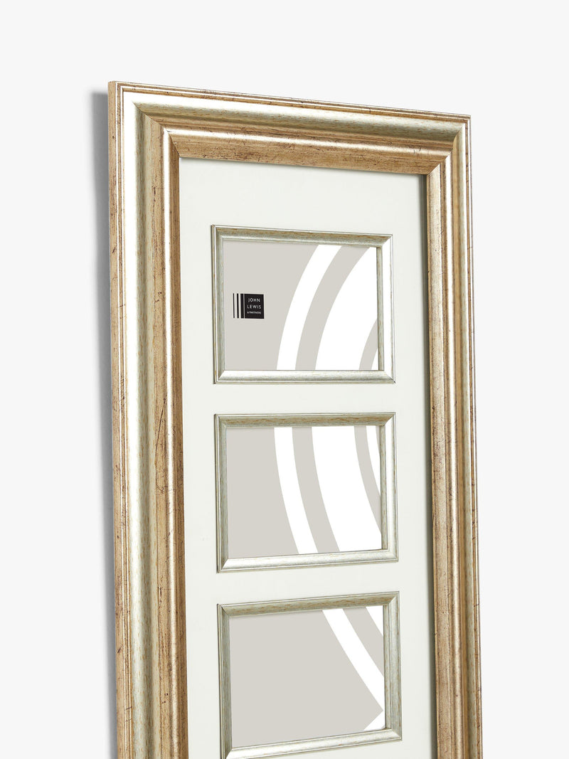 John Lewis multi-aperture photo frame in champagne for six 4x6 photos, UK version