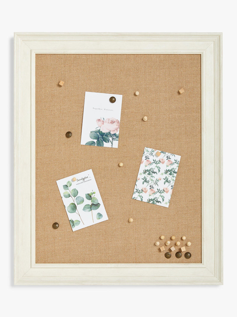 John Lewis natural pinboard photo frame with pins and saw-tooth fixings, UK version