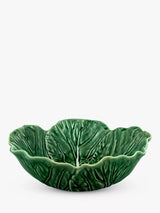 John Lewis Bordallo Pinheiro Cabbage Earthenware Serving Bowl 22cm Green- Buy online at McGrocer