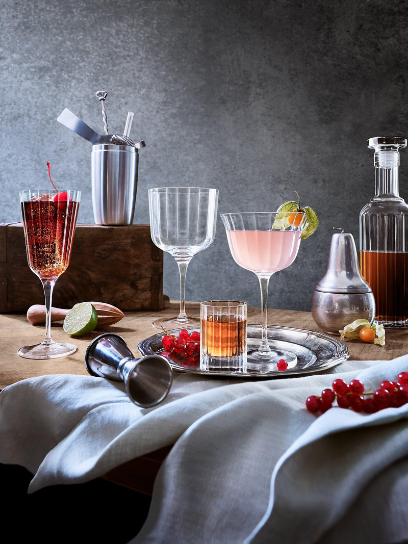 Luigi Bormioli fluted decanter and tumbler gift set 5 piece - British product