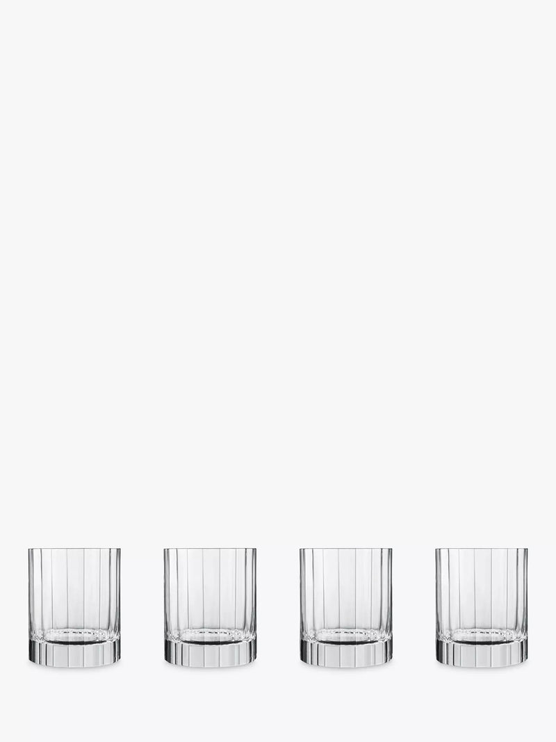 Luigi Bormioli fluted glass tumblers 335ml set of 4 (British brand)