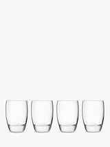 John Lewis Luigi Bormioli Michelangelo Glass Tumblers, 345ml, Set of 4, Clear- Buy online at McGrocer