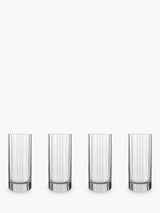 John Lewis Luigi Bormioli Bach Fluted Highball Glasses, Clear, Set of 4, 480ml- Buy online at McGrocer