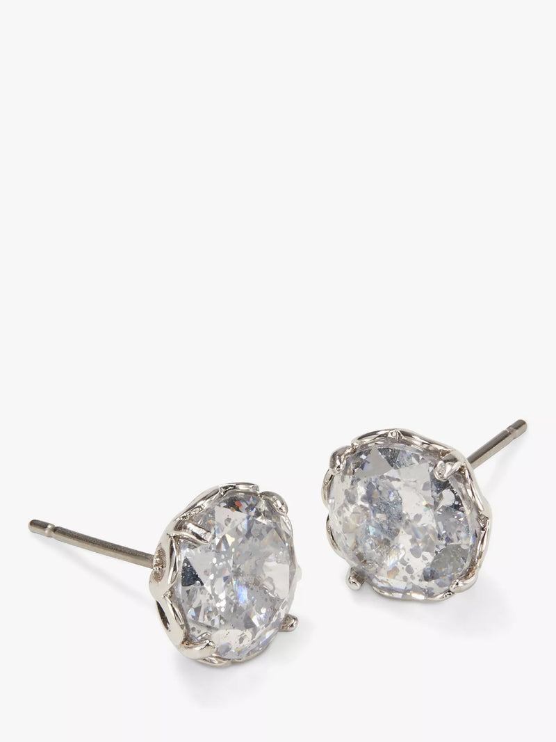 kate spade new york stud earrings cubic zirconia silver - British product
