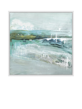John Lewis John Lewis Grace Rowan 'Beneath the Surface' Framed Canvas Print, 106 x 106cm, Teal- Buy online at McGrocer