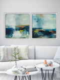 Set of two Alice Sheridan abstract framed canvas prints, 64x64cm, UK version