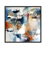 John Lewis John Lewis Natasha Barnes 'Continuation' Framed Canvas Print, 106 x 106cm, Blue/Multi- Buy online at McGrocer