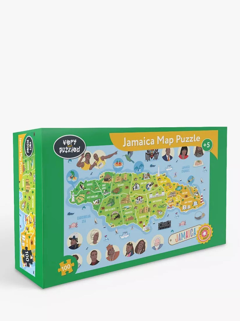 Very Puzzled Jamaica map jigsaw puzzle 100 pieces, imported from the UK