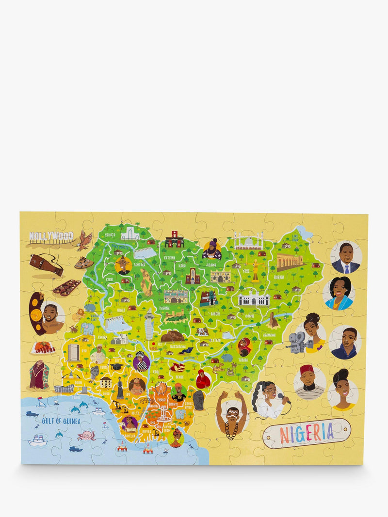 Very Puzzled Nigeria map jigsaw puzzle 100 pieces, imported from the UK