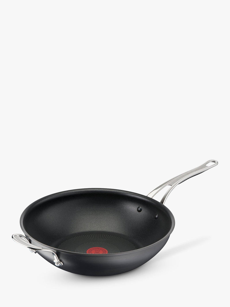 Induction Compatible Hard Anodised Aluminium Non-Stick Wok 30cm