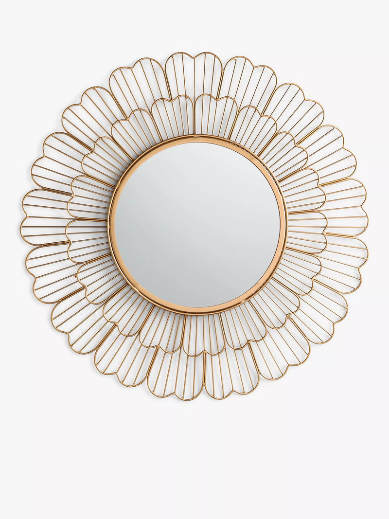 John Lewis Fleur gold wall mirror 81cm - British product