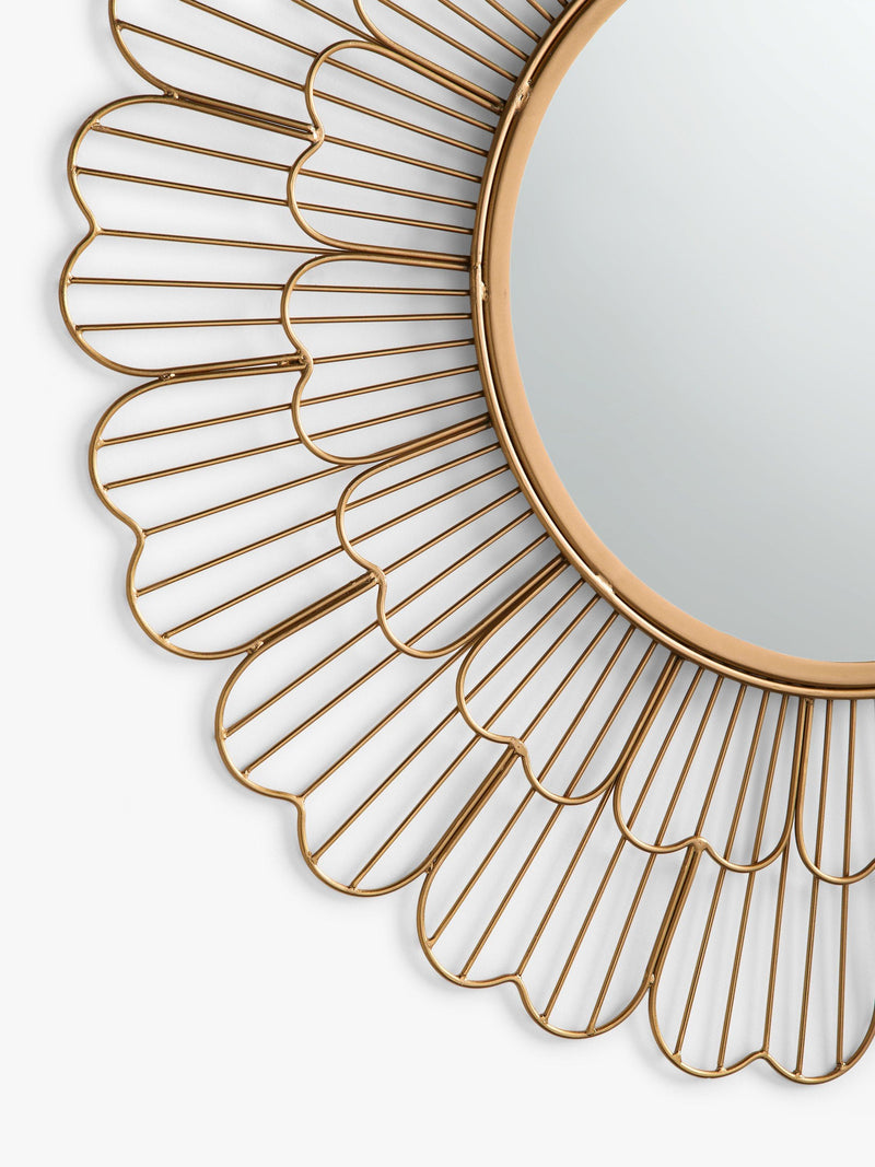 John Lewis Fleur gold wall mirror 81cm - British product
