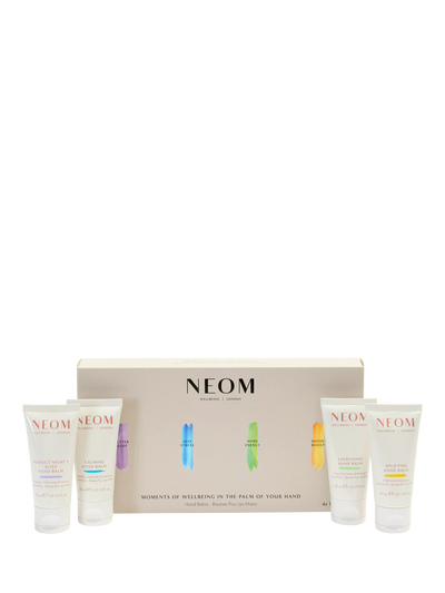 John Lewis NEOM Moments of Wellbeing Hand Balm Gift Set 4 x 30ml- Buy online at McGrocer