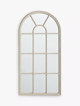 John Lewis John Lewis Arched Wood Frame Window Wall Mirror, Taupe, 140 x 70cm- Buy online at McGrocer