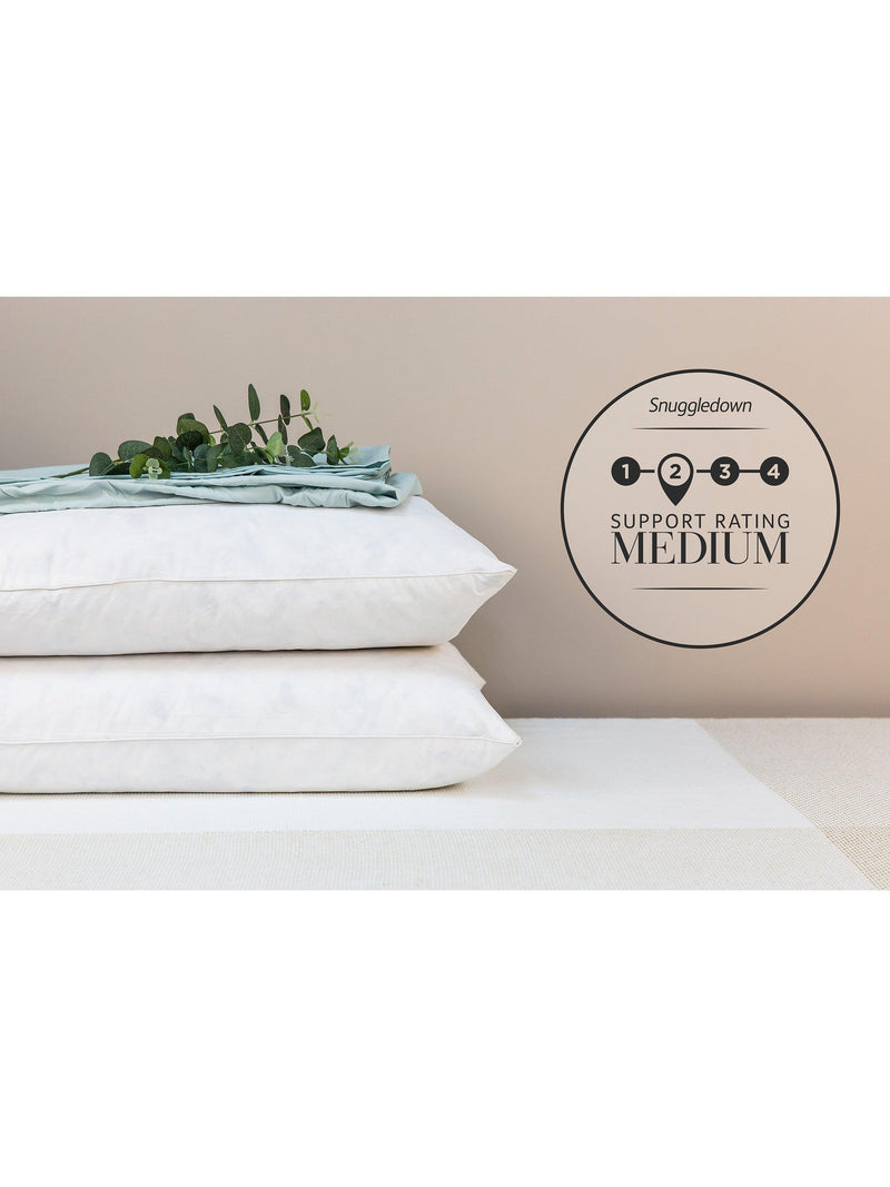 Snuggledown natural duck feather and down standard pillow soft/medium (British brand)