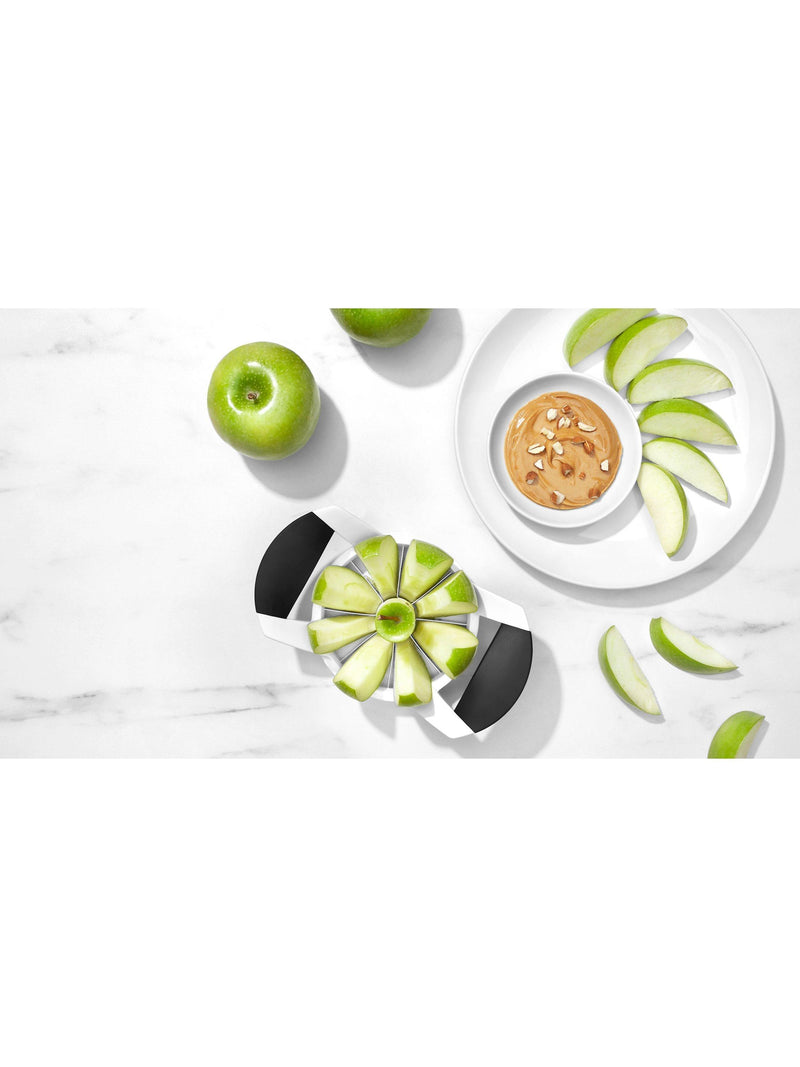 OXO Good Grips stainless steel apple corer and splitter with non-slip handles, imported from the UK