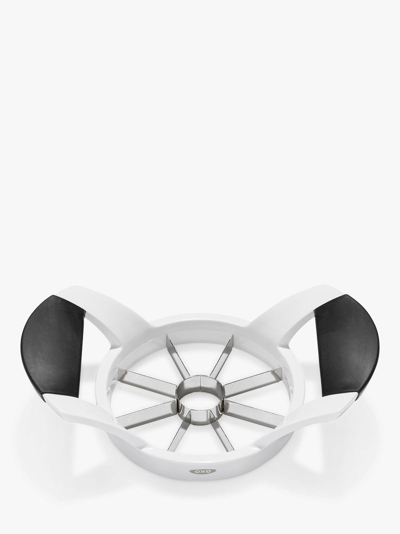 OXO Good Grips stainless steel apple corer and splitter with non-slip handles, imported from the UK