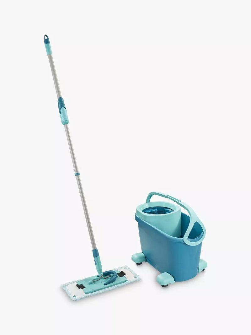 Leifheit mobile twist mop and bucket set with microfibre head, 33cm wide, UK version