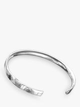 John Lewis Nina B Slim Solid Band Bangle, Silver, 5.5 x 6.5cm- Buy online at McGrocer