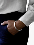 Nina B slim solid band bangle sterling silver, UK version