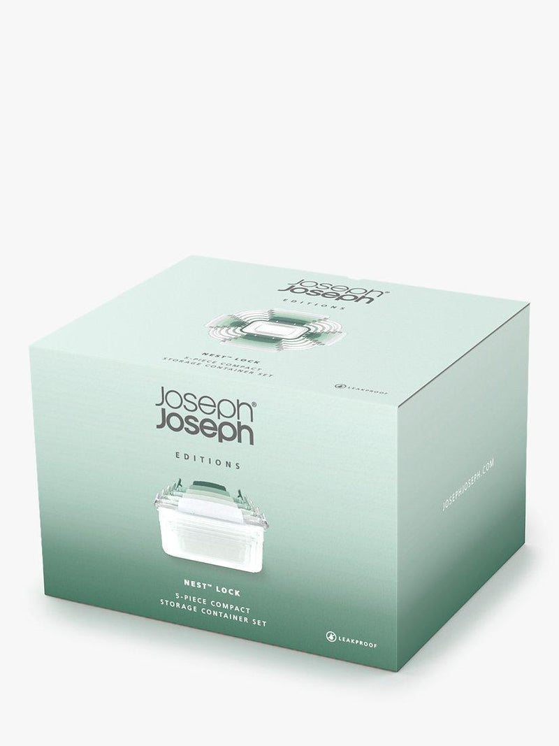 Joseph Joseph airtight storage containers set of 5 in sage, UK version