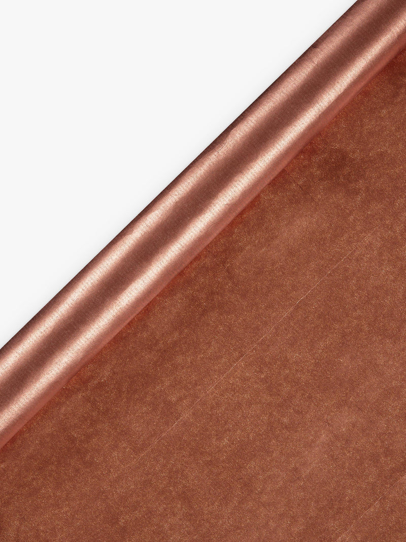 Shimmering Kraft Wrapping Paper 10 Metres Copper