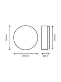Philips Super Slim CL550 ceiling light black 25cm diameter - British product