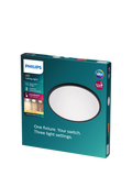 Philips Super Slim CL550 ceiling light black 25cm diameter - British product