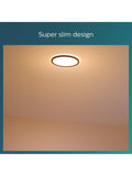 Philips Super Slim CL550 ceiling light black 25cm diameter - British product