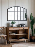 John Lewis arched wall mirror black 120x80cm, imported from the UK