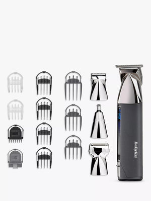 15-in-1 Multi Trimmer with Metal Handle for All-Over Grooming, Grey