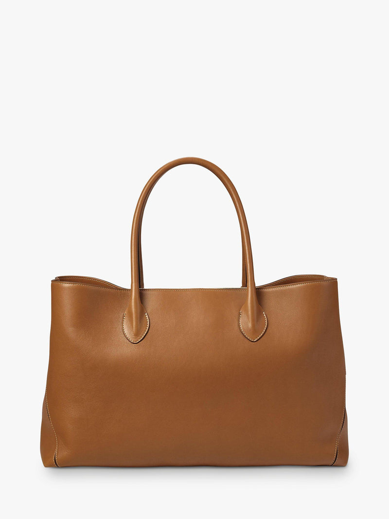 Aspinal of London tan smooth leather large tote, UK version
