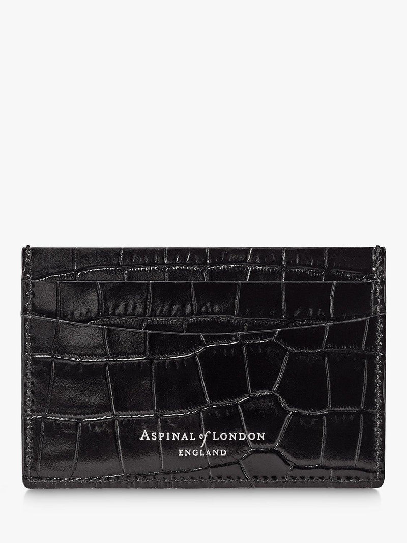 Aspinal of London croc leather slim credit card case, UK version