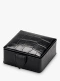 Aspinal of London small stud croc leather box, imported from the UK