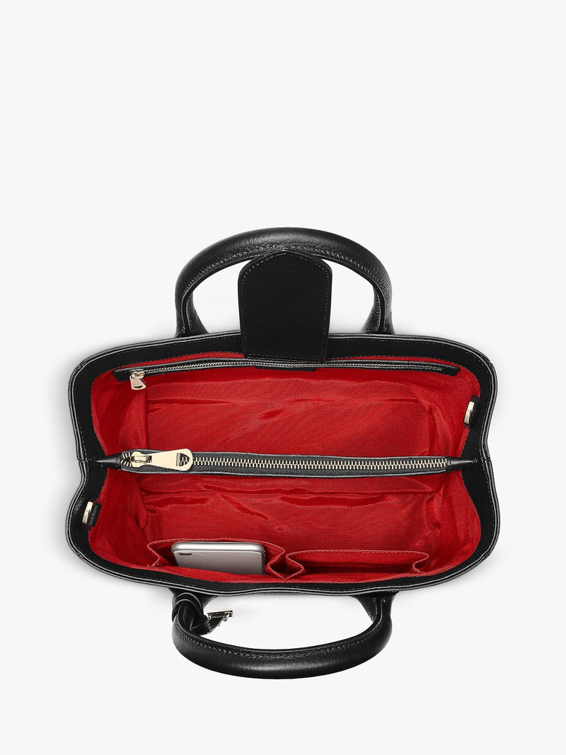 Aspinal of London Midi Pebble Leather Tote Bag, imported from the UK