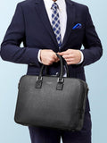 Aspinal of London Mount Street Saffiano leather laptop bag, imported from the UK